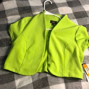Green Short Sleeve Throw Jacket